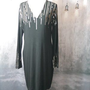 Karen Kane Black Dress Long Sleeve Size XL